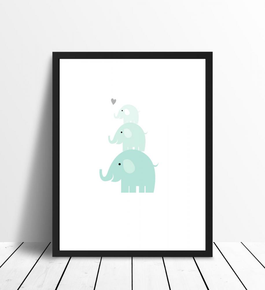 Elefant Triss - Turchese pastello Poster