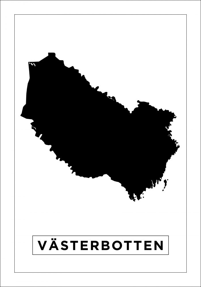 Mappa - Vsterbotten - Poster bianco