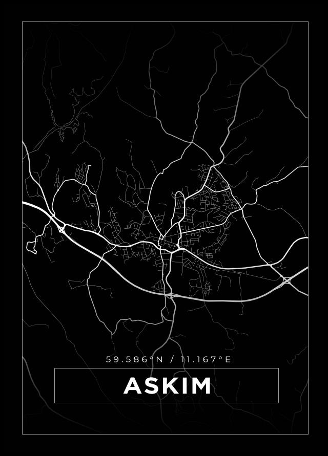 Mappa - Askim - Poster nero