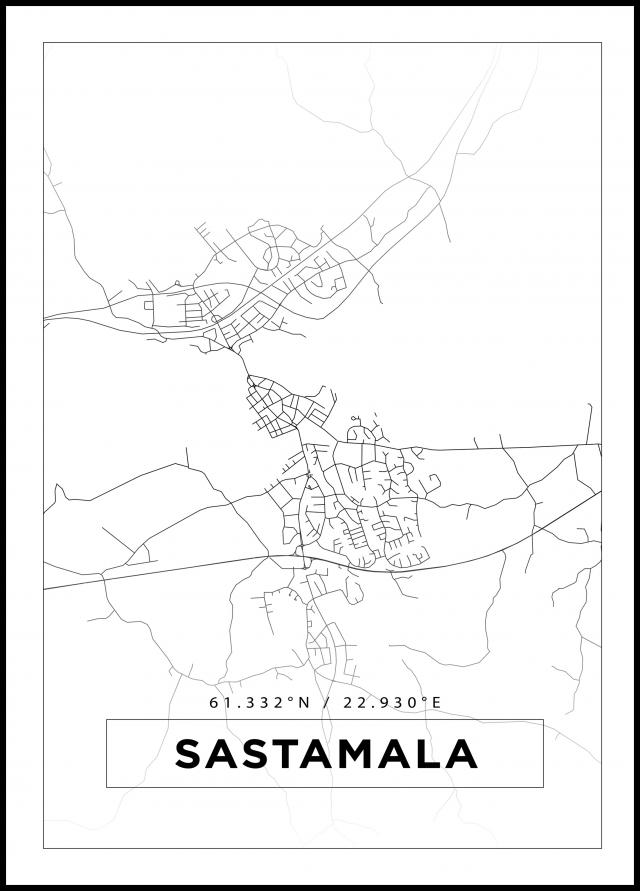 Mappa - Sastamala - Poster bianco