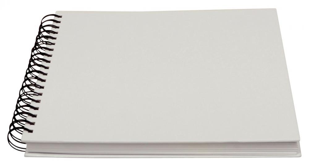 Quadrato Album fotografico a spirale Bianco - 25x25 cm (80 Pagine bianche)