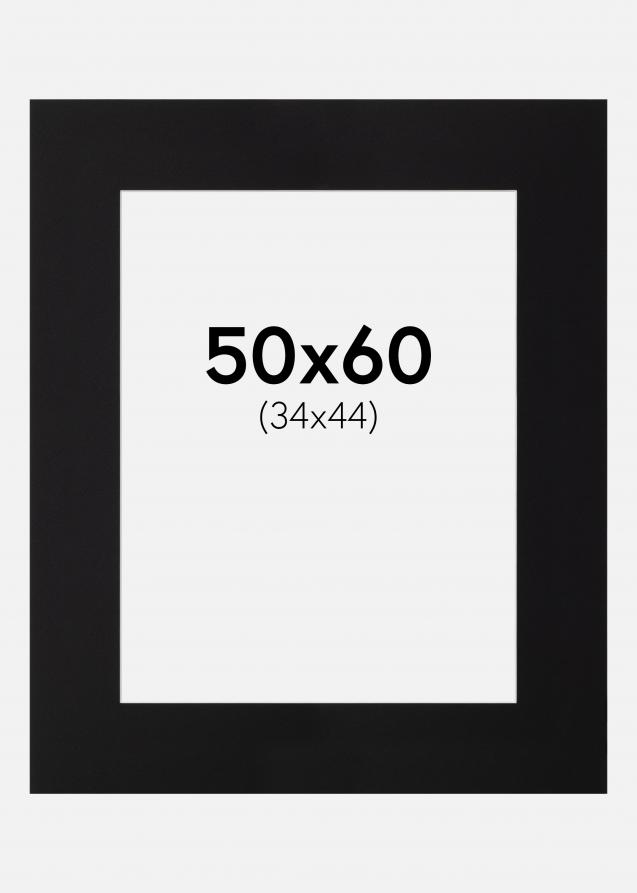 Passe-partout Nero Standard (Bordo interno bianco) 50x60 cm (34x44)