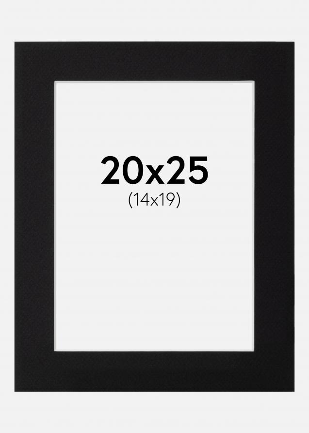 Passe-partout Nero Standard (Bordo interno bianco) 20x25 cm (14x19)