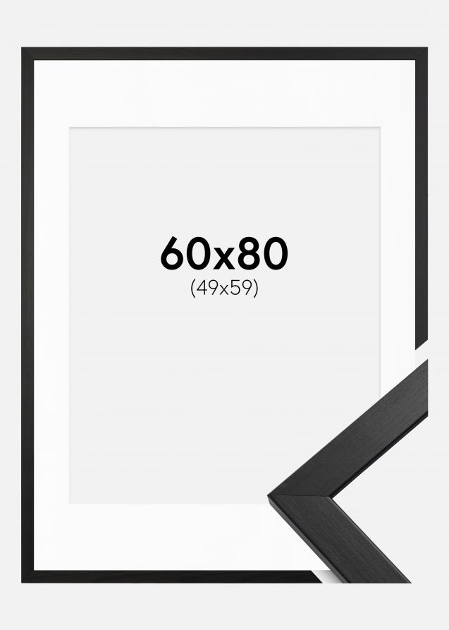 Cornice Stilren Nero 60x80 cm - Passe-partout Bianco 50x60 cm