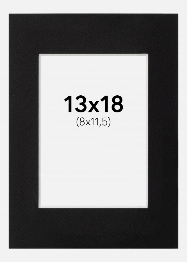 Passe-partout Nero Standard (Bordo interno bianco) 13x18 cm (8x11,5)