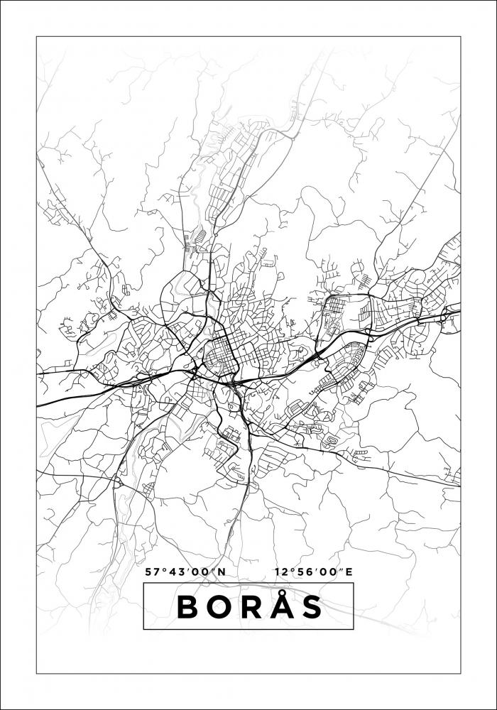 Mappa - Bors - Poster bianco