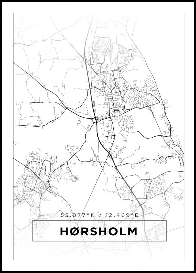 Mappa - Hørsholm - Poster bianco