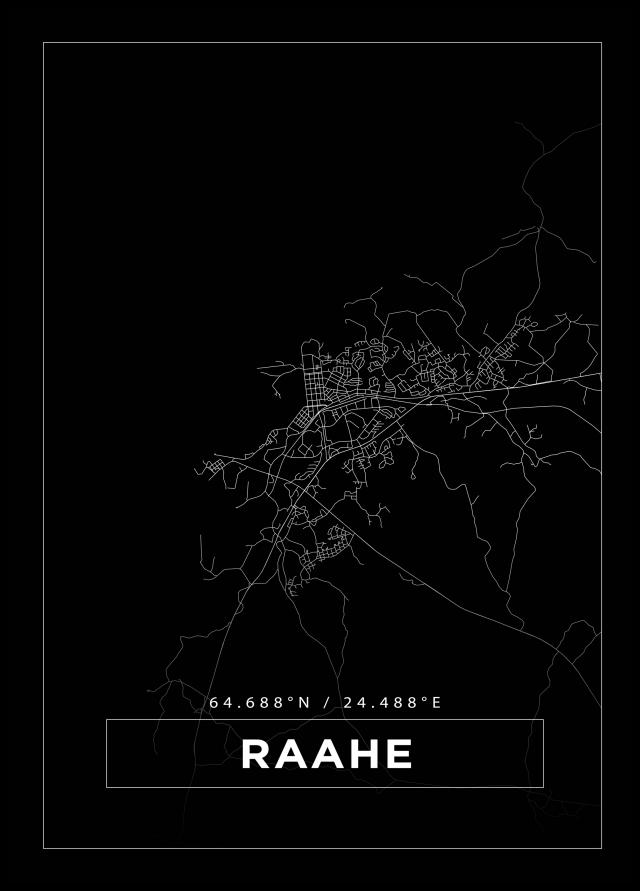 Mappa - Raahe - Poster nero