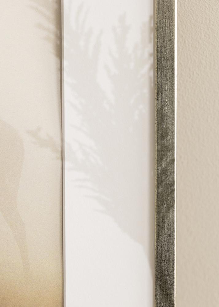 Cornice Galant Argento 30x40 cm - Passe-partout Bianco 18x27 cm