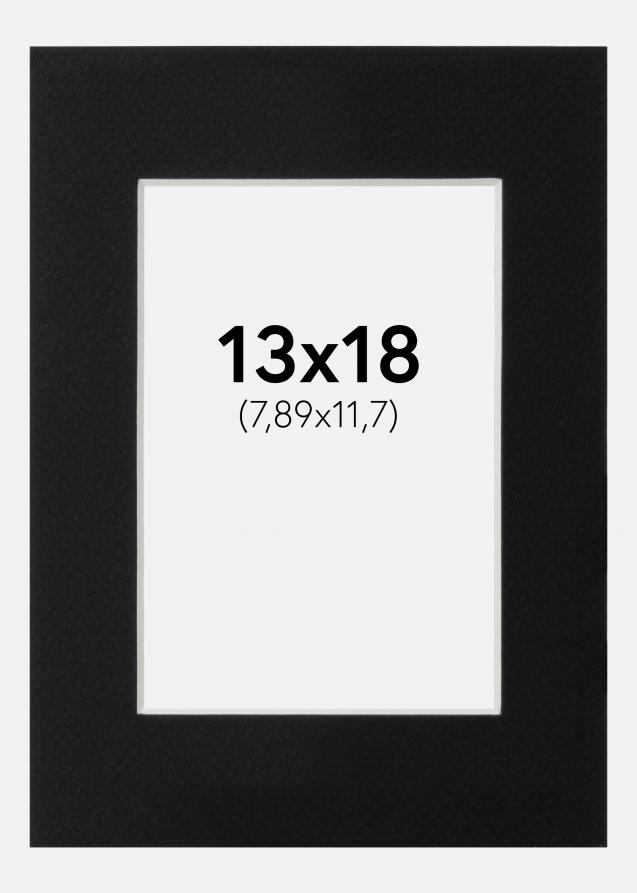 Passe-partout Nero Standard (Bordo interno bianco) 13x18 cm (7,89x11,7)