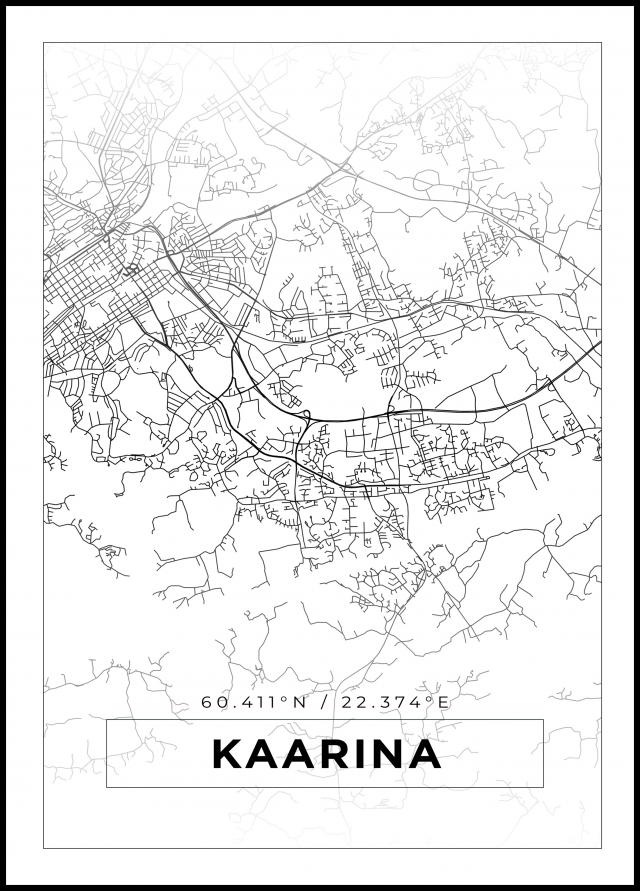 Mappa - Kaarina - Poster bianco