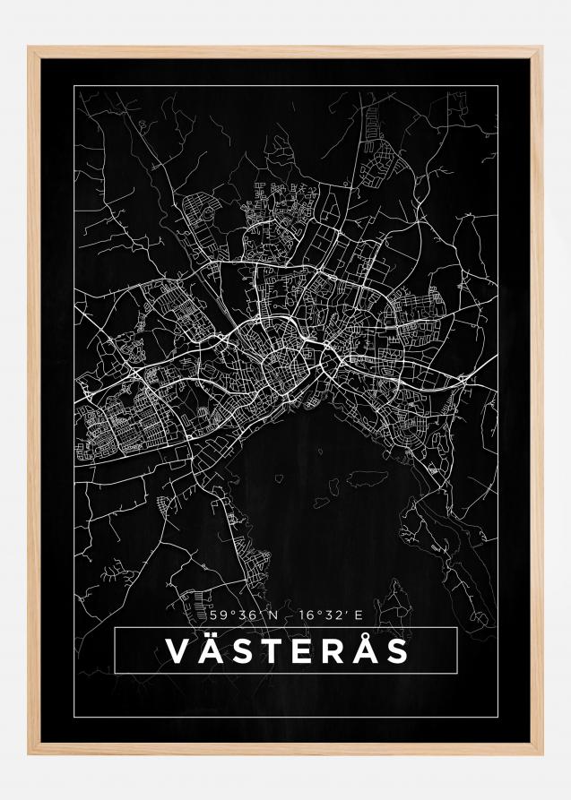 Mappa - Västerås - Poster nero