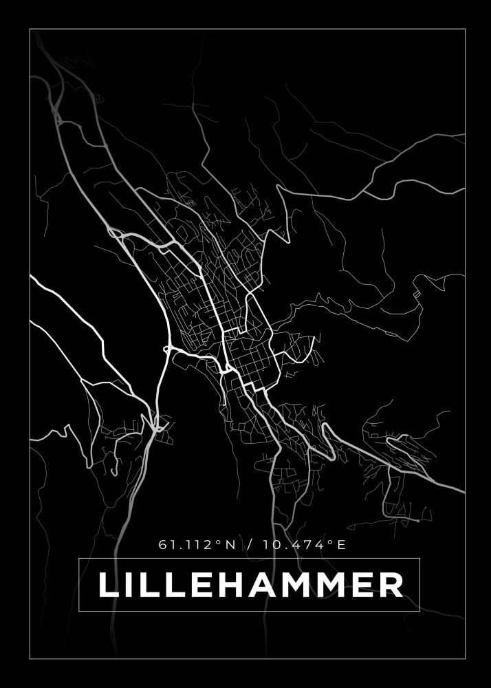 Mappa - Lillehammer - Poster nero