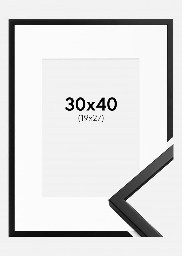 Cornice Oslo Nero 30x40 cm - Passe-partout Bianco 20x28 cm