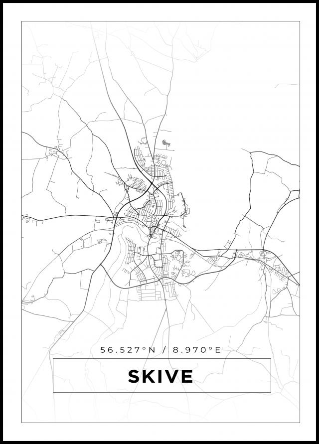 Mappa - Skive - Poster bianco