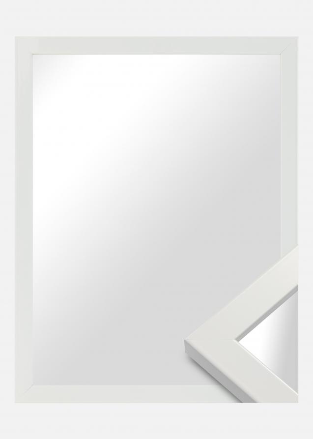 Specchio White Wood Glossy - Misure personalizzate