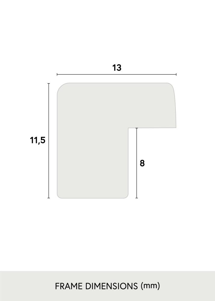 Cornice Edsbyn Noce chiaro 28x35 cm - Passe-partout Bianco 8x10 inches