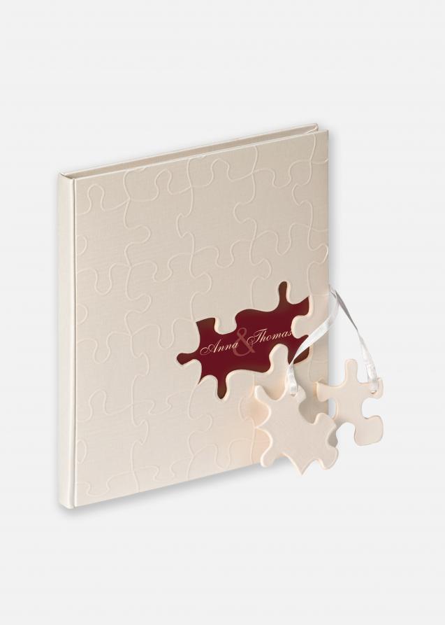 Puzzle Libro degli ospiti - 23x25 cm (144 Pagine bianche / 72 fogli)