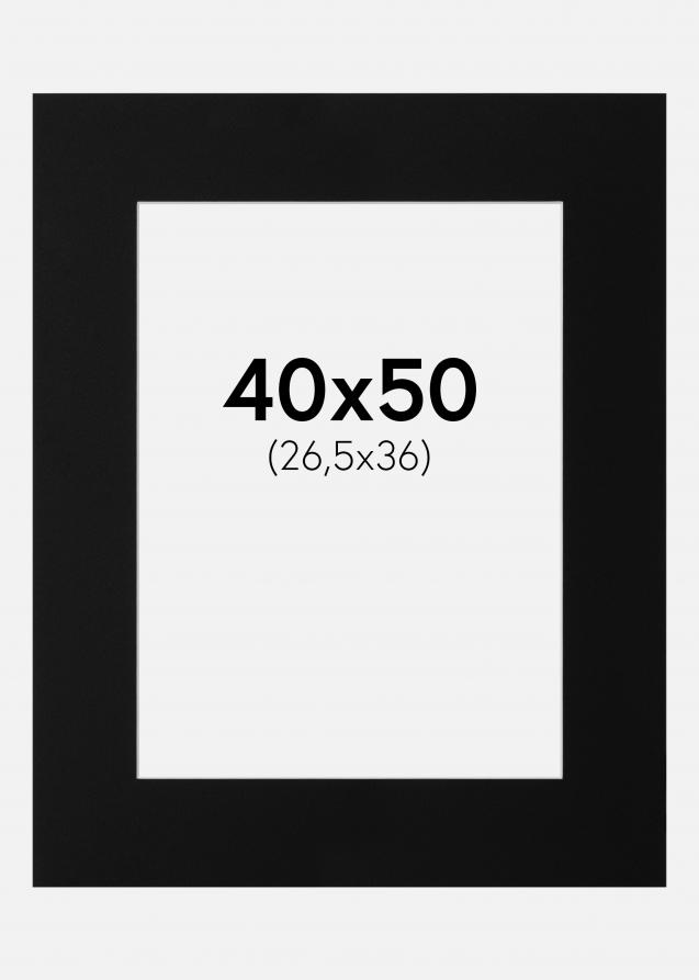 Passe-partout Nero Standard (Bordo interno bianco) 40x50 cm (26,5x36)