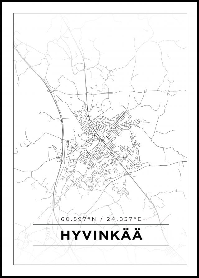 Mappa - Hyvinkää - Poster bianco
