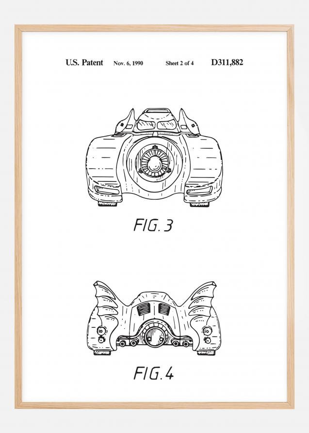 Disegni di brevetti - Batman - Batmobile 1990 II Poster
