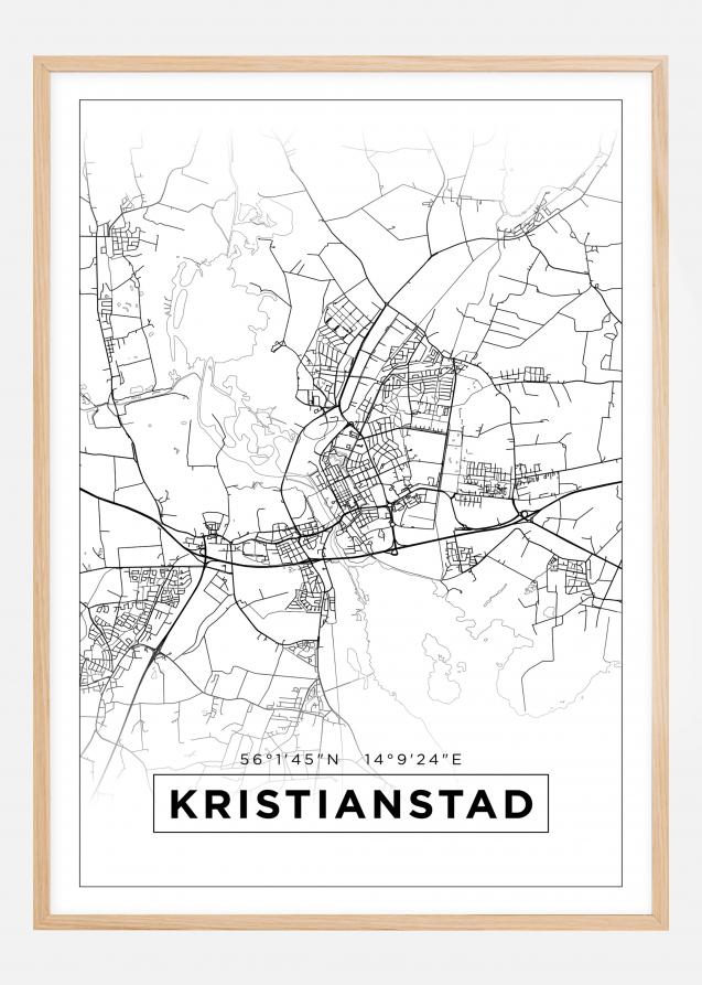 Mappa - Kristianstad - Poster bianco