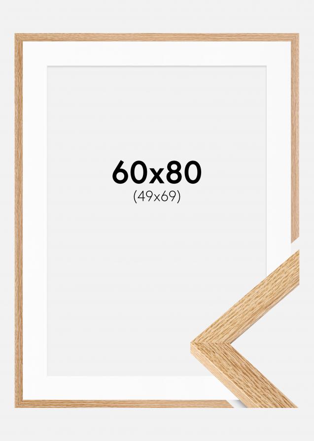 Cornice Selection Rovere 60x80 cm - Passe-partout Bianco 50x70 cm