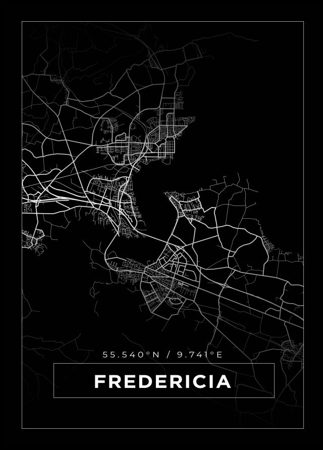 Mappa - Fredericia - Poster nero