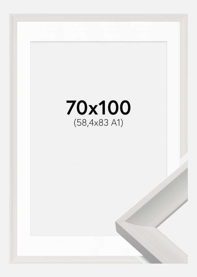 Cornice Öjaren Bianco 70x100 cm - Passe-partout Bianco 59,4x84 cm (A1)