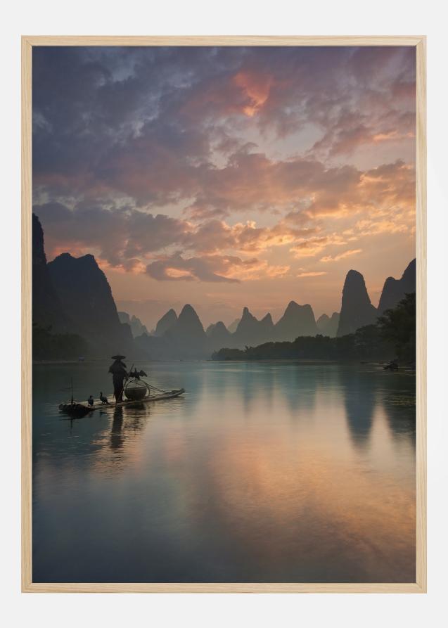 Li River Sunrise Poster