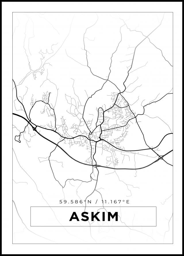 Mappa - Askim - Poster bianco