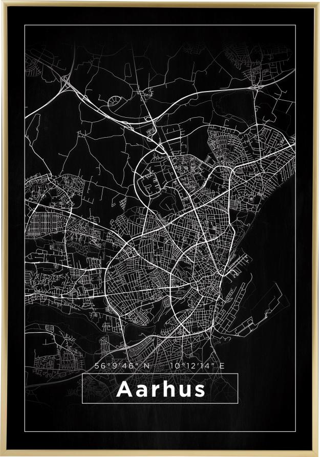 Mappa - Aarhus - Poster nero