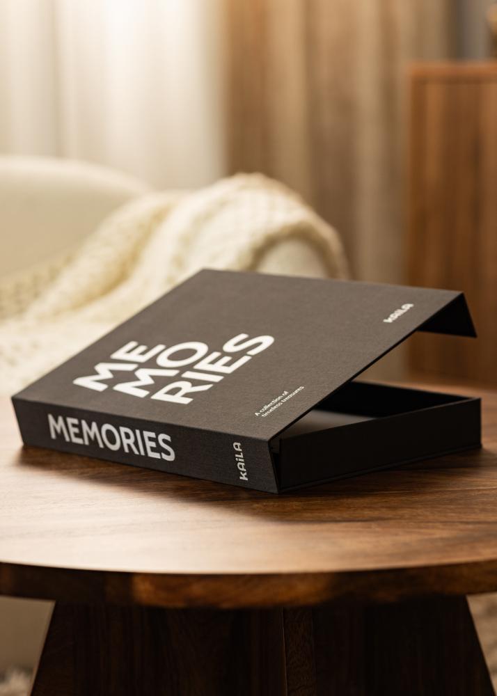 KAILA MEMORIES Black/White - Coffee Table Photo Album (60 Pagine nere)
