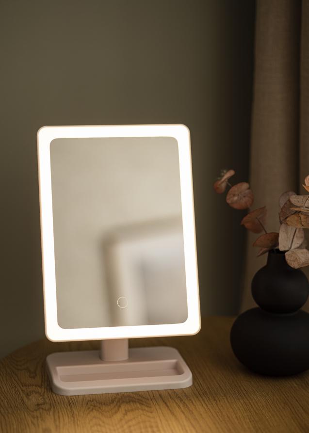 KAILA Specchio per trucco LED Strip con altoparlante Bluetooth Bianco 18x30 cm
