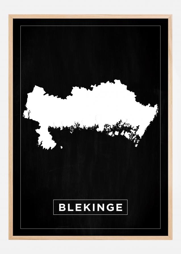 Mappa - Blekinge - Poster nero