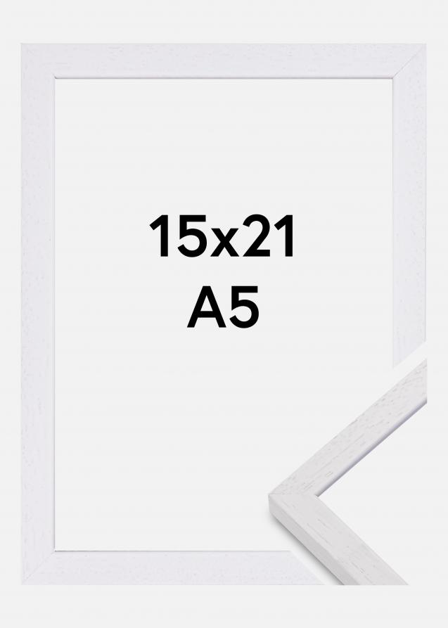 Cornice Glendale Opaco Vetro antiriflesso Bianco 15x21 cm (A5)
