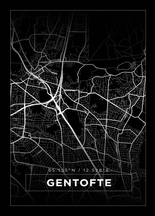 Mappa - Gentofte - Poster nero