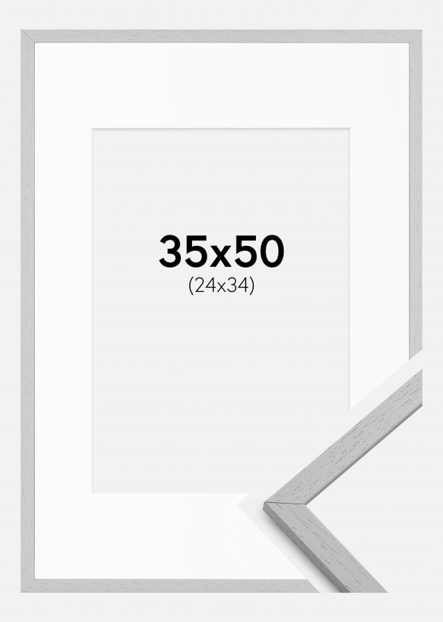 Cornice Edsbyn Grey 35x50 cm - Passe-partout Bianco 25x35 cm