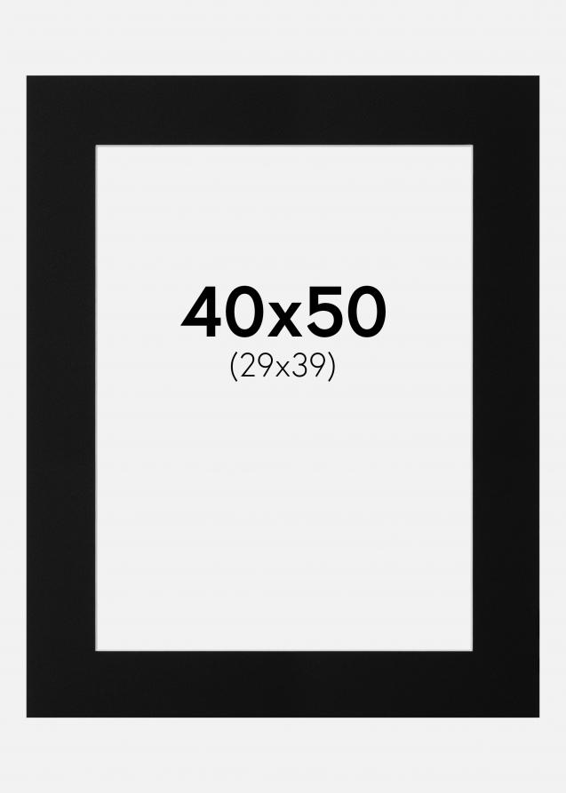 Passe-partout Nero Standard (Bordo interno bianco) 40x50 cm (29x39)
