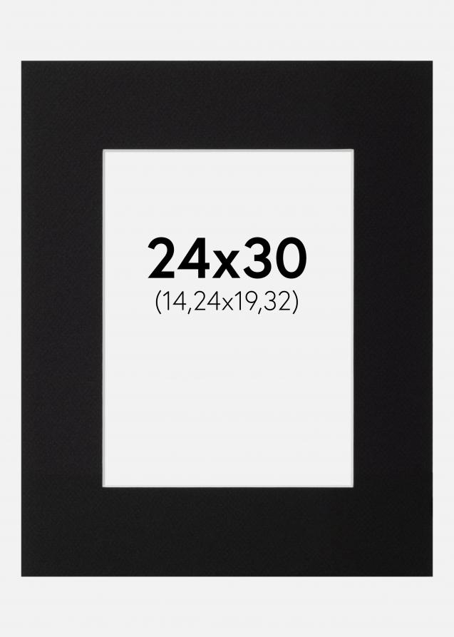 Passe-partout Nero Standard (Bordo interno bianco) 24x30 cm (14,24x19,32)