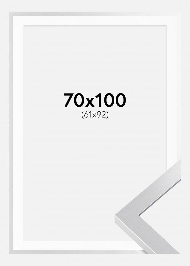 Cornice Selection Argento 70x100 cm - Passe-partout Bianco 62x93 cm
