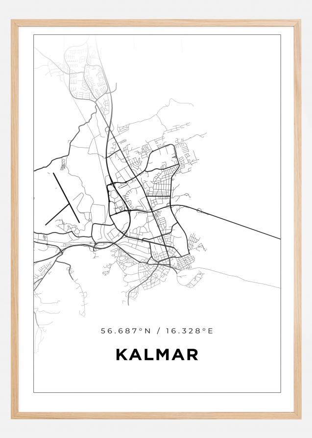 Mappa - Kalmar - Poster bianco
