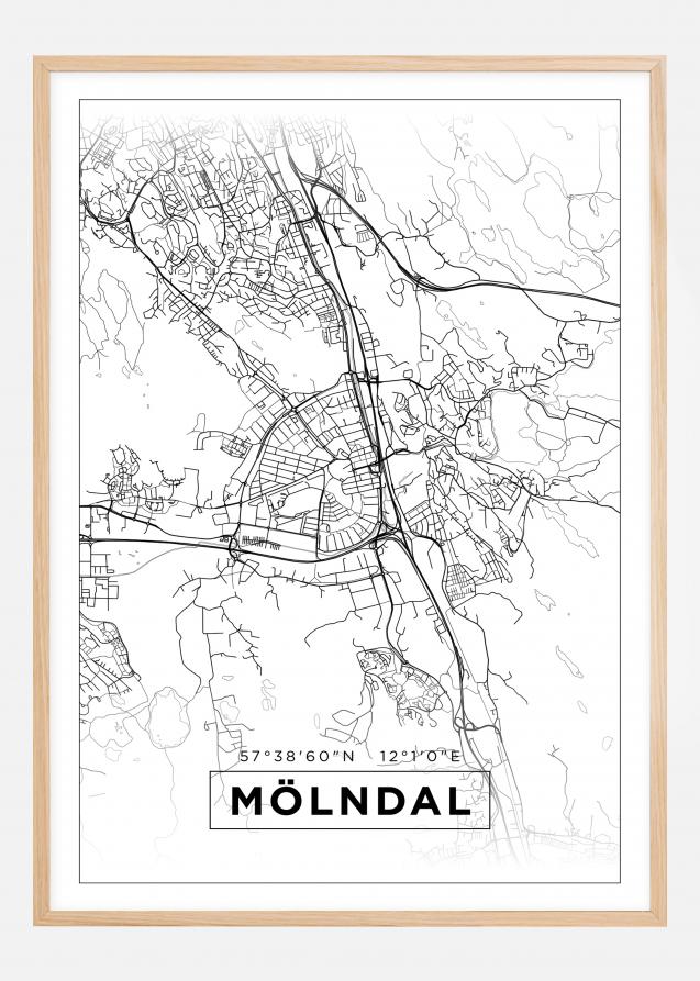 Mappa - Mölndal - Poster bianco