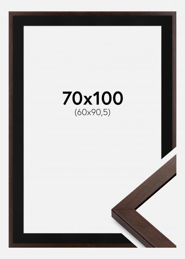 Cornice Selection Noce 70x100 cm - Passe-partout Nero 61x91,5 cm