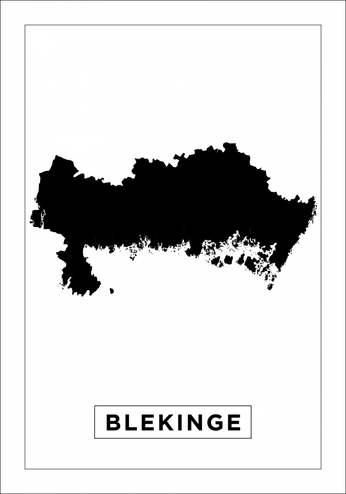 Mappa - Blekinge - Poster bianco