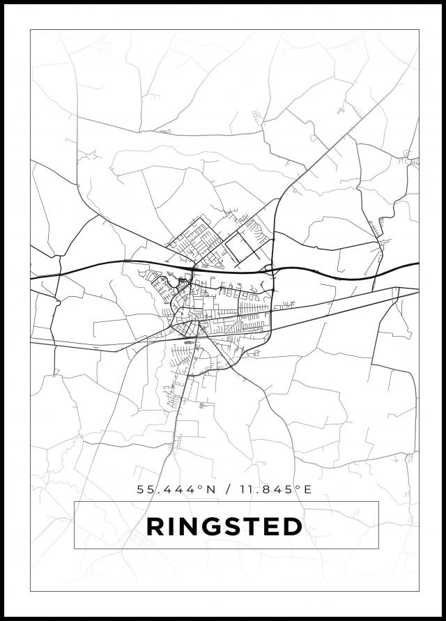 Mappa - Ringsted - Poster bianco