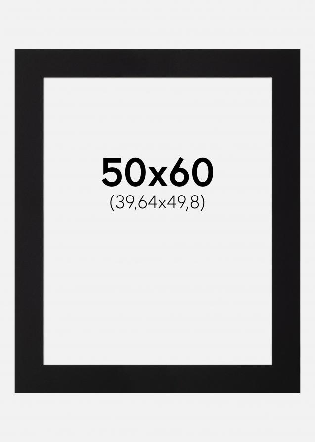 Passe-partout Nero Standard (Bordo interno bianco) 50x60 cm (39,64x49,8)