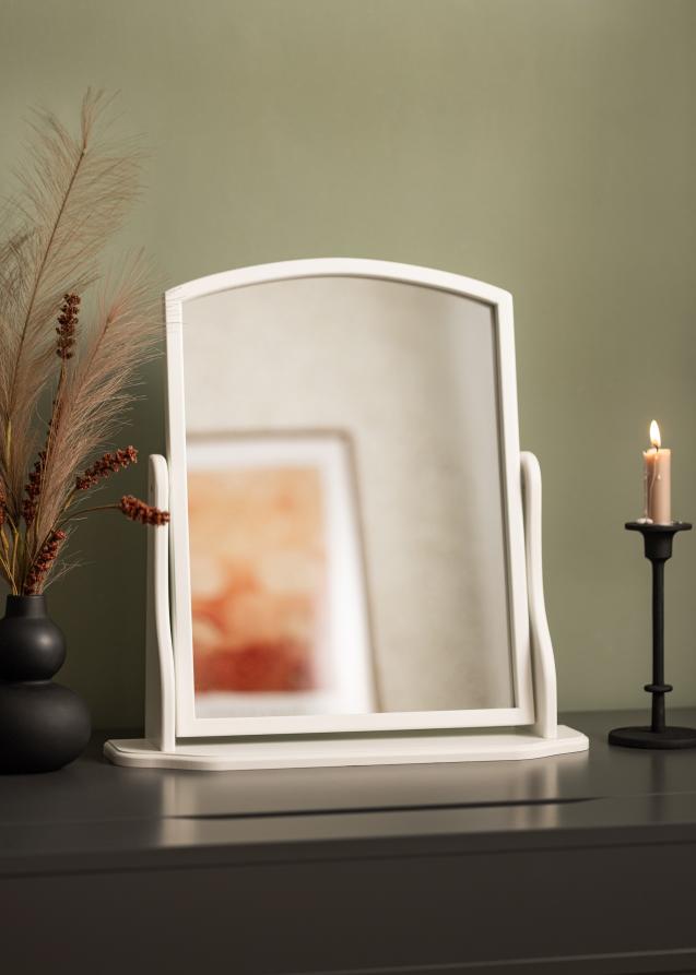 Specchio per trucco Gleam Bianco 44x44 cm