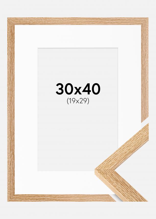 Cornice Selection Rovere 30x40 cm - Passe-partout Bianco 20x30 cm