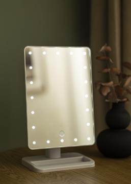 KAILA Specchio per trucco LED con altoparlante Bluetooth Bianco 18x30 cm